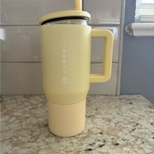 HydroJug Pastel Yellow Hydration Bottle with Handle